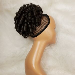 Pull String Spiral Curls Ponytail Midnight Brown